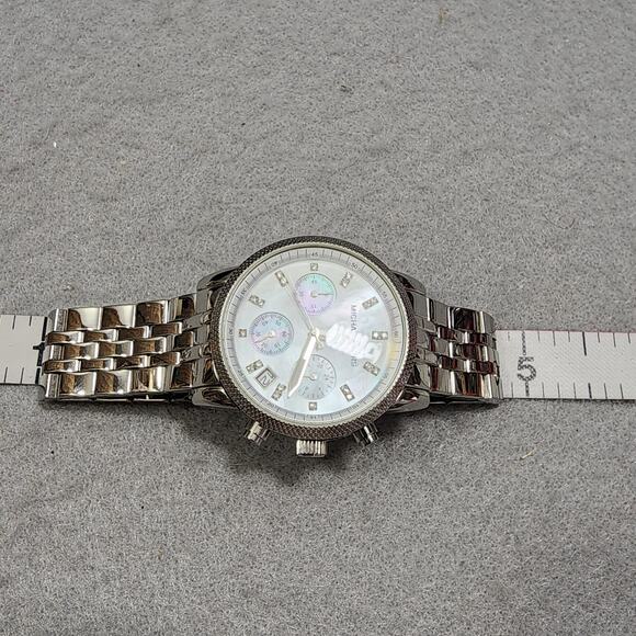 Michael Kors Women's Ritz Chronograph Watch Model #MK5020 3 Sub Dials Stainless - Picture 9 of 16